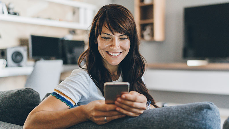 Woman using a mobile phone