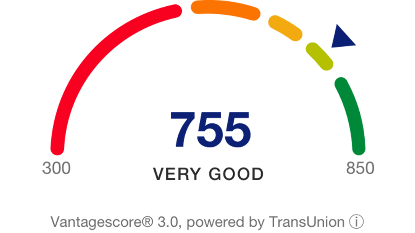 sample credit score result