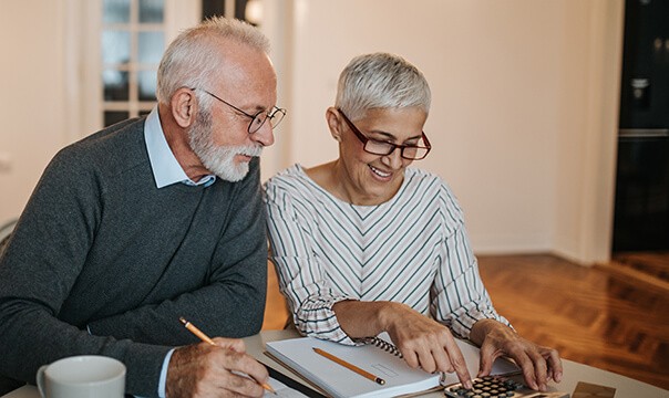 Couple working on their tax strategy