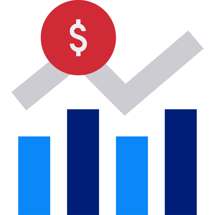 illustration of a financial graph