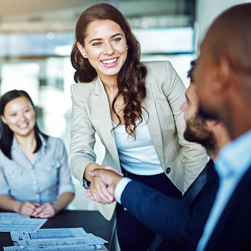 Businesspeople shaking hands