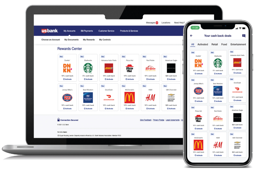 Cash back deals from U.S. Bank