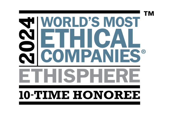 Logotipo de Ethisphere de World’s Most Ethical Companies de 2024.